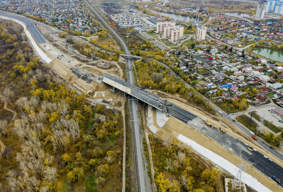На Самарском мостовом переходе завершили очередной этап строительства по нацпроекту
